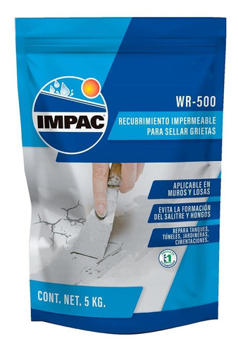 Impac Wr 500 Gris 5 Kg Resanador Y Sellador De Grietas