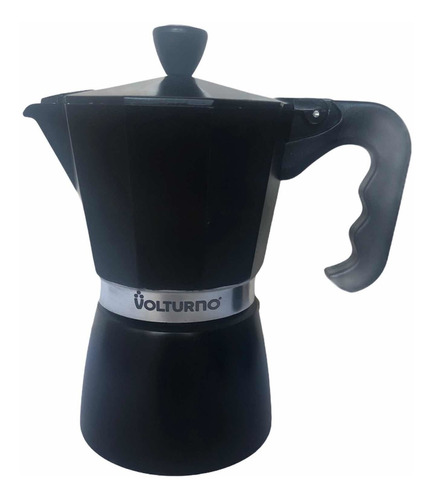 Cafetera Volturno Negra 12 Pocillos Estilo Italiana Original