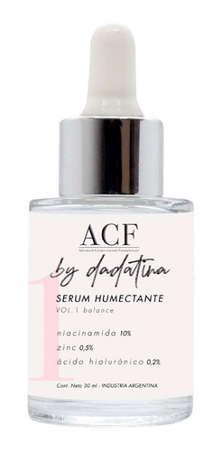 Imagen 2 de 2 de Acf By Dadatina Facial Serum Humectante Vol 1 Balance X 30 Ml De 30ml/30g