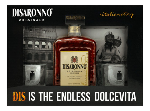 Pack Regalo Amaretto Disaronno 700cc Bajativo + Vasos