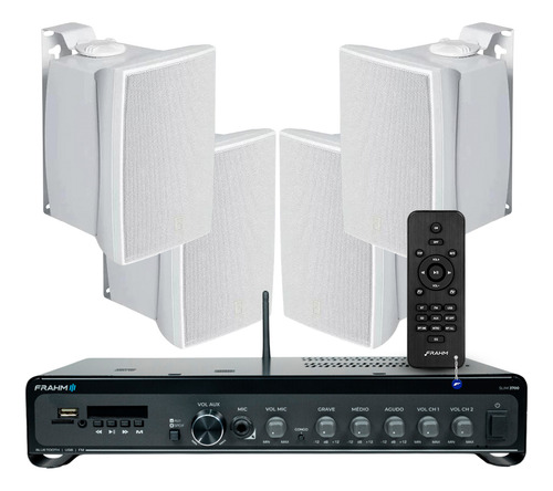 Aparelho Som Ambiente Frahm Bluetooth + 04 Caixas Jbl C521