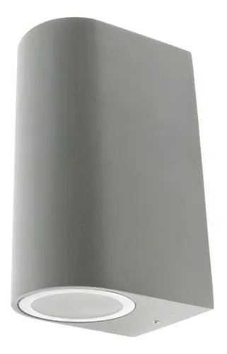 Apliqué Exterior Led Porta 2 Ampolletas * Gu-10 Gris/ Hb Led