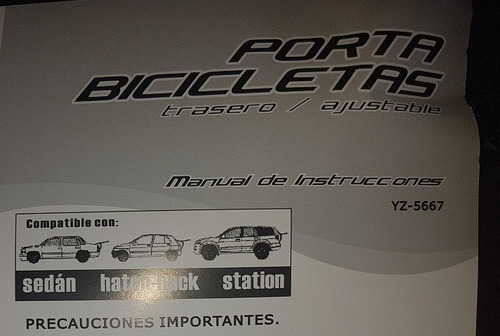 Porta Bicicleta De 3 Bicicleta Para Auto Cualquier Tipo