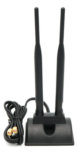 Antena Wifi Macho Rp-sma De Doble Banda De 2.4 Ghz Y 5 Ghz +