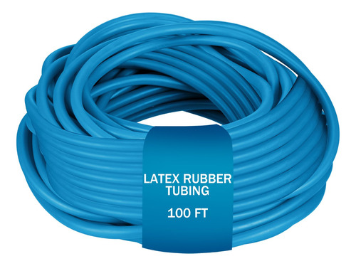 Tubo De Goma Latex Natural Azul 1cm X 30m 