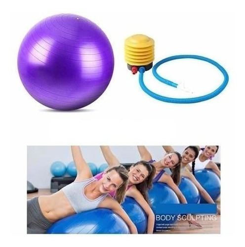 Balon Pilates 55cm Yoga Fitness Terapia Embarazo + Inflador