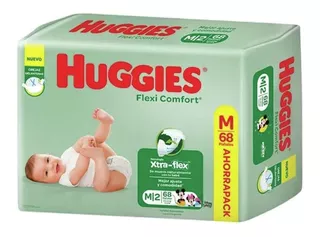 Pañales Huggies Flexi Comfort M 68 u