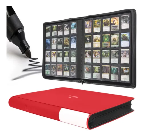 2000 card binder Premium Pocket - 20 Pocket Trading Card Binder with Sleeves Fits 2000 Cards, Ringless Card Album for TCG sided pages (9 pockets per side) Premium 2000 Pocket Card Binder
