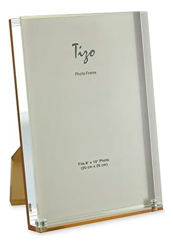 Design Vertical 8x10 Lucite Picture Frame, Durable 1 Inch Th