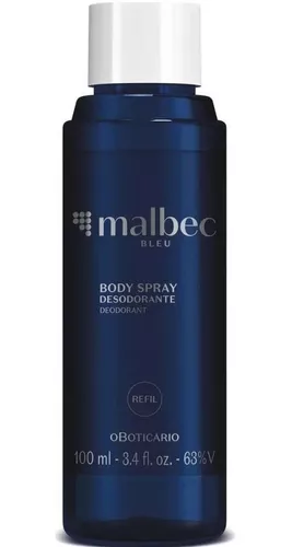 Refil Malbec Bleu Desodorante Body Spray, 100ml O Boticário