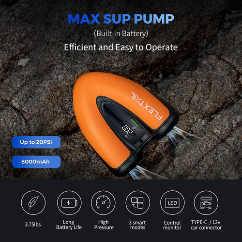 Bomba Eléctrica Sup De 20 Psi, Batería Recargable, 3 Modos I