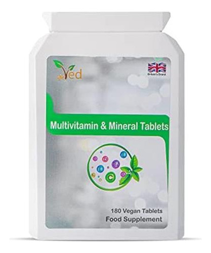 Ved Multivitaminas Vitaminas A C D E B6 180 Tabletas Veganas