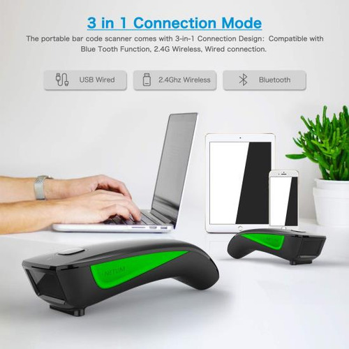 Netum Bluetooth Mini 1d Barcode Scanner, 3 Em 1 Portátil Aut