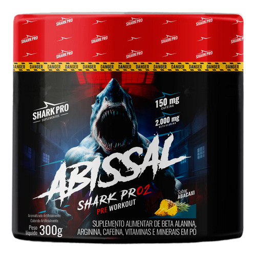 Abissal Pré Treino Abacaxi 300g - Shark Pró