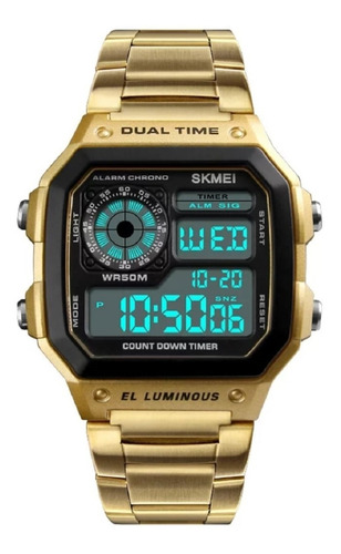 Relogio Masculino Skmei 1335 Pulseira Em Aço 50m Metros