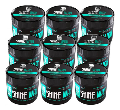 Cera Capilar Shine Wax Big Barber 150g Transparente 9 Unidad