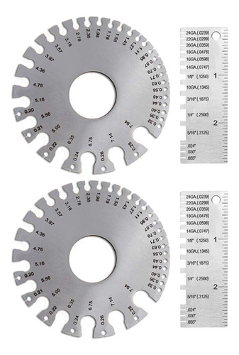 Herramienta De Medición De Alambre De 2 Diámetros Redondos