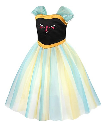 Girls Princess Dress Anna Cosplay Costume Elsa Princess Dres