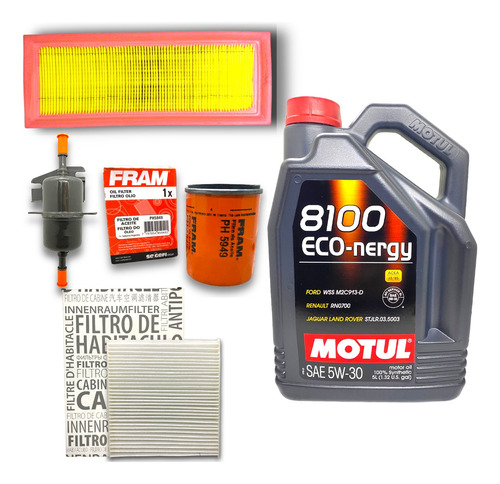 Kit 4 Filtros + Aceite Motul 5w30 Fiat Palio 1.4 2012 A 2023