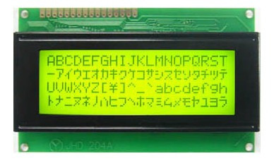 Display Lcd 20x4 Back Verde Letra Preta Jhd204a