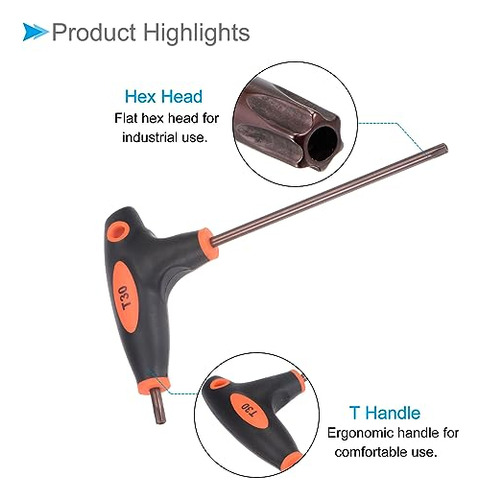Llave Torx A Prueba De Manipulaciones, Torx T30, Mango En Fo