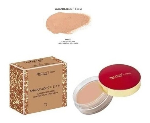 Corretivo Facial Camouflage Cream Alta Cobertura Max Love