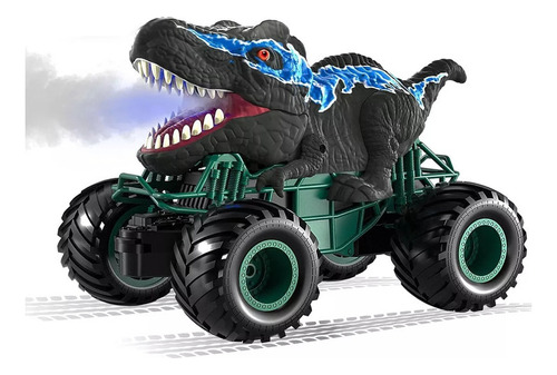 Coche De Juguete De Dinosaurio Con Control Remoto Para Niños Color Negro