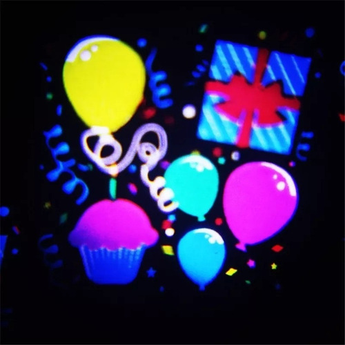 Proyector De Luces Led Navidad Halloween Fiestas 4 Discos