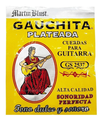Encordado Guitarra Criolla Clasica Gauchita Plateada G2537