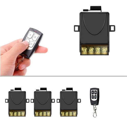 3 Receptores Inalámbricos 1 Rele 220v 30a C/control Remoto