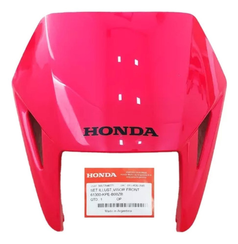 Mascara Optica Soporte Honda Tornado Roja Orig. Moto Lujan