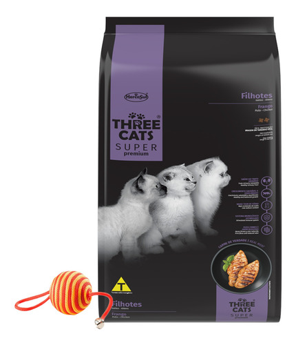 Alimento Gato Three Cats Cachorros 3 Kg + Promo!