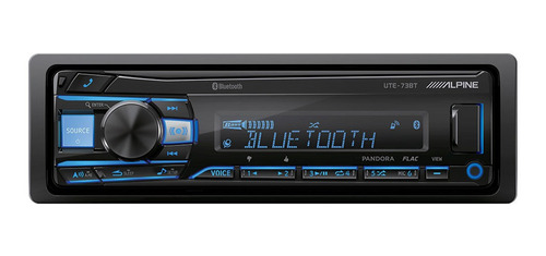 Equipo De Sonido Alpine Ute-73bt Bluetooth Usb Aux Rgb 72w