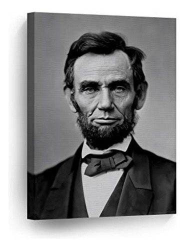 Retrato De Abraham Lincoln: Arte En Lienzo Para Decorar Tu H