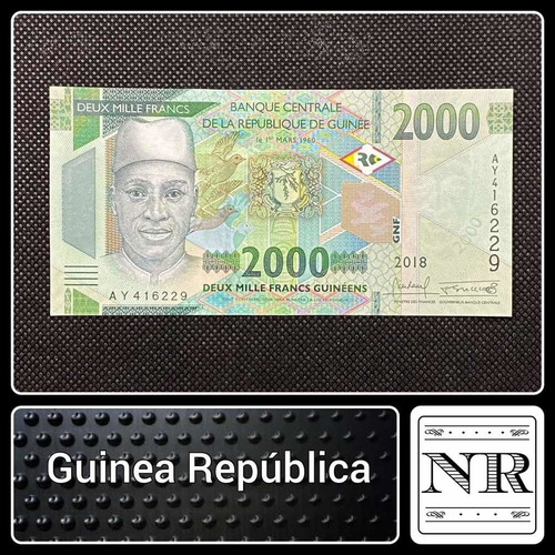 Imagen 1 de 4 de Guinea Republica - 2.000 Francos - Año 2018 - P # N D