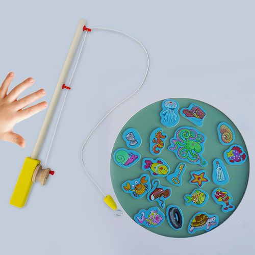 Niños Cañas De Pescar Coordinación Preescolar Aprendizaje