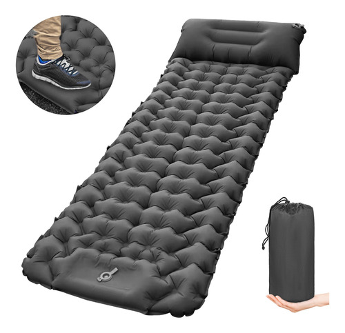 Colchoneta Para Acampar Con Almohada Integrada, Bomba, Ultra