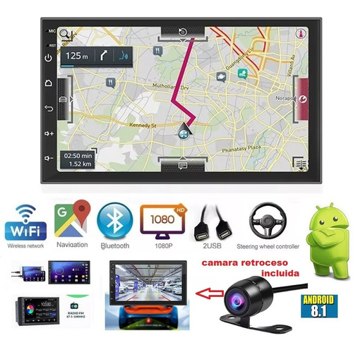 Estereo Doble Din Gps Android 8.1 Bluetooth 1+16g Multimedia