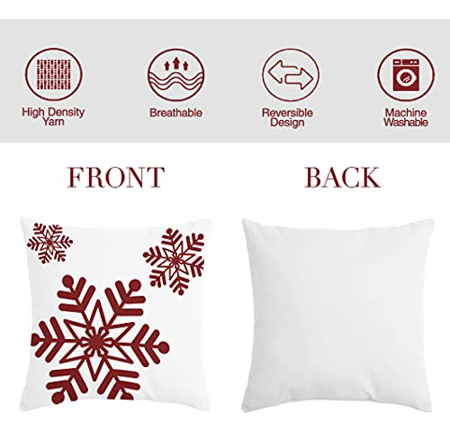 Juego De 2 Fundas De Almohada Invierno 45 X 45 Cm