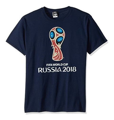 Rusia 2018 Camisetas De Los Hombres De La Fifa, Logotipo Azu