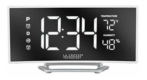 La Crosse Technology 602-249 Reloj Despertador Led Con Espej