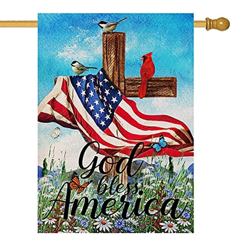 Covido God Bless America Summer Fall Bandera De Casa Grande,