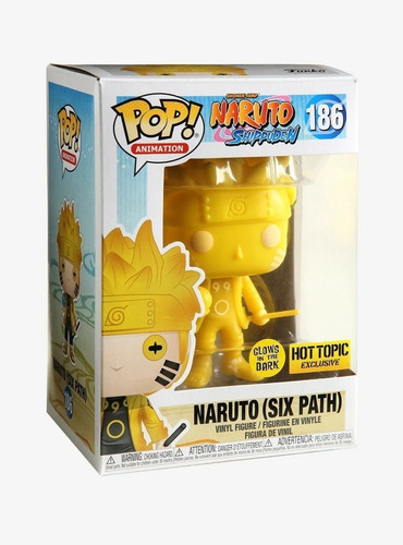 Imagen 2 de 2 de Funko Pop Naruto Glows Hot Topic Exclusive-naruto (six Path)