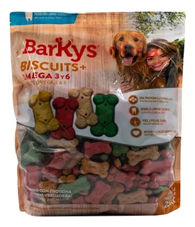 Premio Biscuits Barkys Omega 3 Y 6 De 2.5 Kilos Para Perro