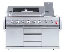 Comprar Parrilla A Gas 8 Quemadores Gabinete Bajo Y Mesas Laterales
