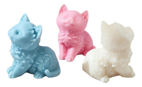 Molde De Silicona Para Velas Con Forma De Gato Para Decoraci