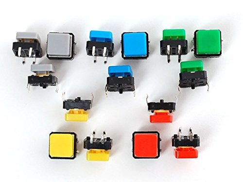 Adafruit Colorful Square Tactile Button Switch Assortment - 