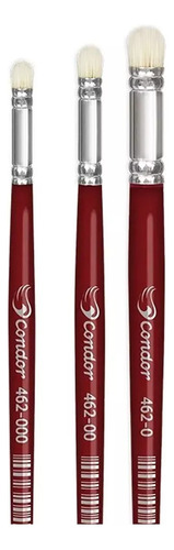 3x 0 00 000 Pincel Condor 462 Luz Seca Redondo Pitua Stencil