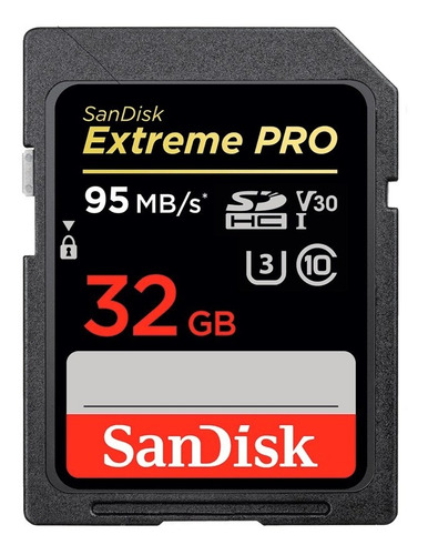Cartão Memória Sandisk 32gb Sdhc Extremepro 95mb C10 Lacrado