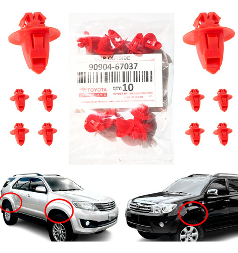 Clips Ganchos Para Buches De Toyota Fortuner 10 Und Original